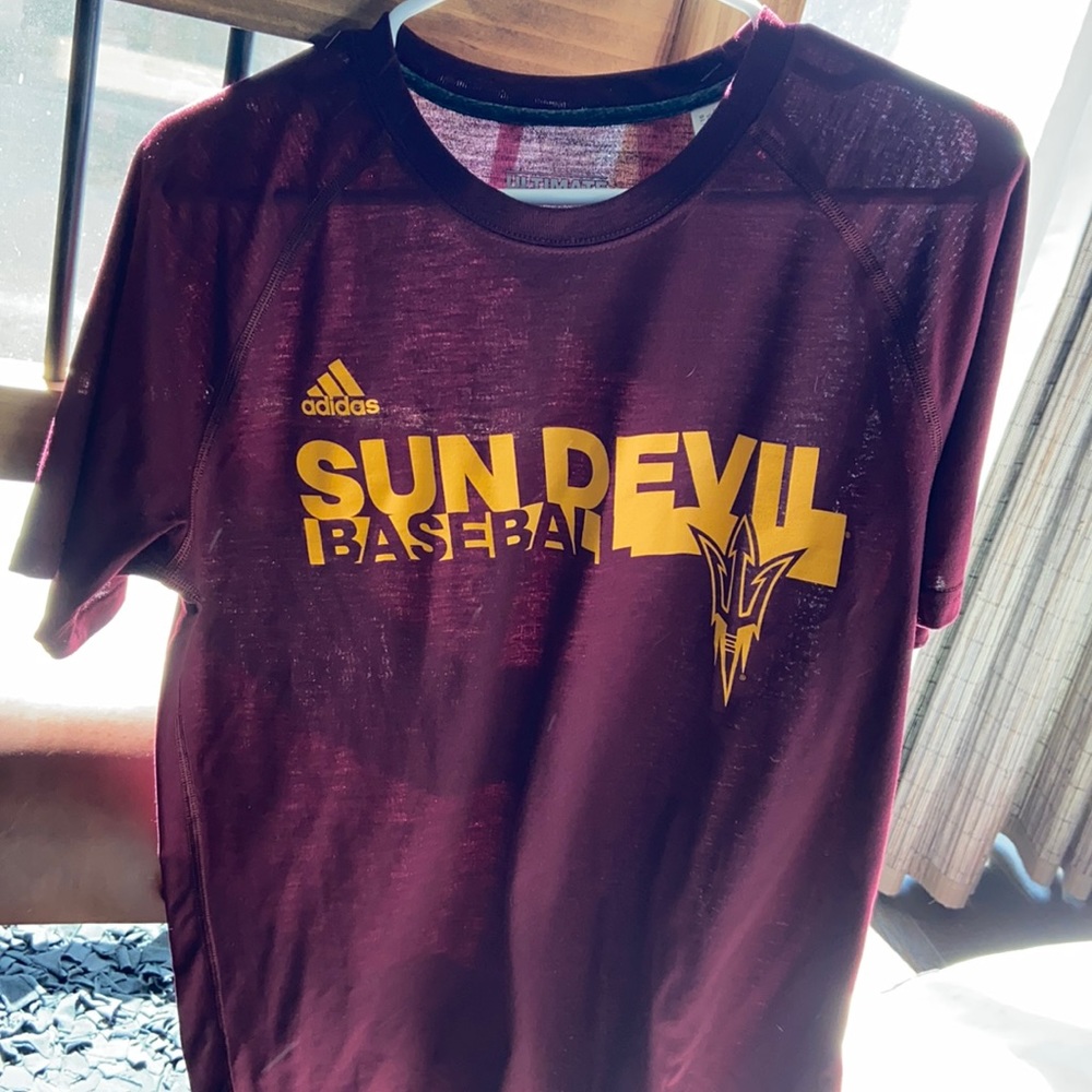 Adidas Sun Devils Baseball Shirt Medium